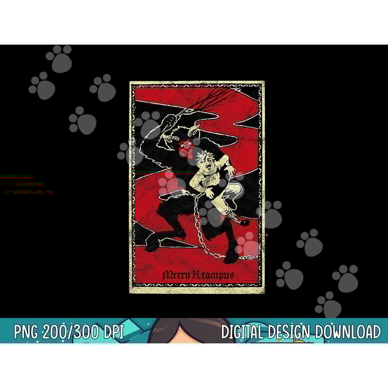 Merry Krampus Occult Germanic Christmas Demon Horror Witch png, sublimation copy.jpg