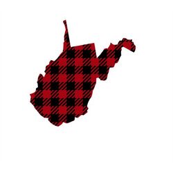 west virginia buffalo plaid svg