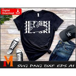 cool jet ski repeated word, jet ski svg, jet ski png - digital download