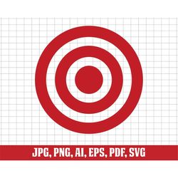 bull's eye target svg, bull's eye svg, target svg, target practice svg, silhouette file, svg cut file, target logo svg,