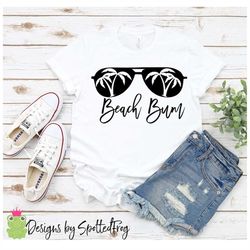 beach bum sunglasses  aviator palm trees svg