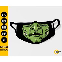 Frankenstein Face Mask SVG | Monster Facemask | Horror Mouth Cover | Cricut Cutting File Silhouette Vector Digital Downl