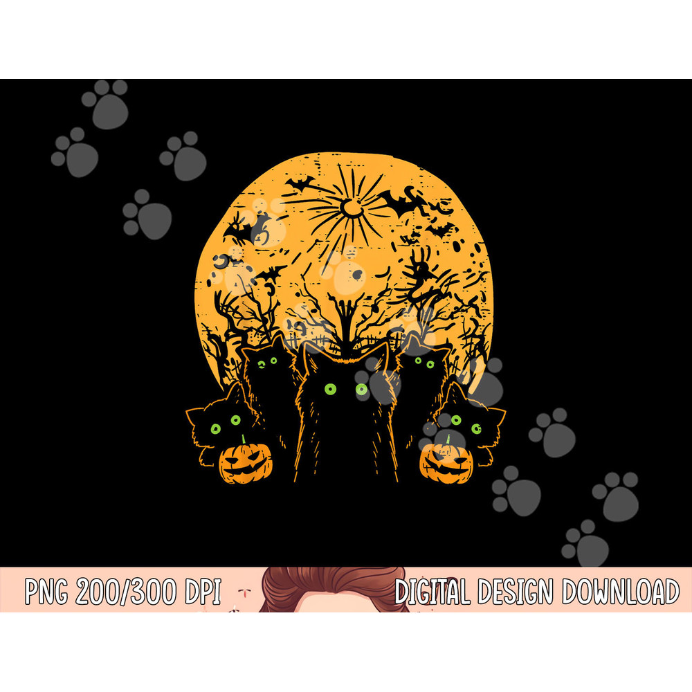 Black Cats Full Moon Halloween Animal Pet Men Women Kids png,sublimation copy.jpg