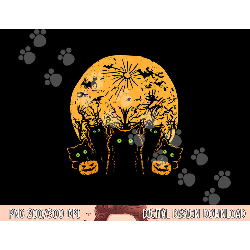 Black Cats Full Moon Halloween Animal Pet Men Women Kids png,sublimation copy.jpg