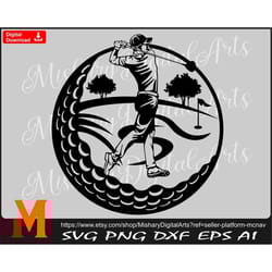 golf artwork, golf clipart, golfer svg, golf svg, cameo, cricut, cnc, laser, vinyl cutter, decal sticker, t-shirt file.