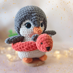 "Handcrafted Penguin Plush - Cute Stuffed Animal Toy for Penguin Lovers"