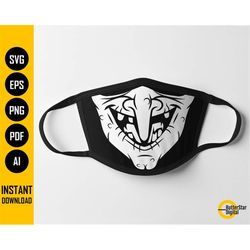 witch face mask svg | halloween monster facemask | horror mouth cover | cricut cutting file clipart vector digital downl