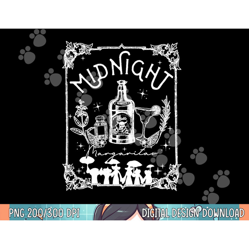 Midnight Margaritas Practical Magic Tee Halloween Cocktails png, sublimation.jpg