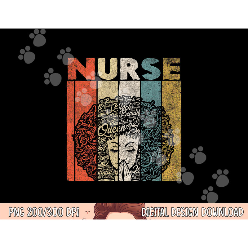 Black Nurse Shirts for Women Girls African Afro Nursing Tee png, sublimation copy.jpg