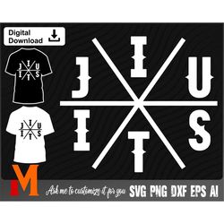 unique text twist jiu jitsu svg - jiu jitsu vector, mma fighter png, dxf, cut file for jiu jitsu lovers
