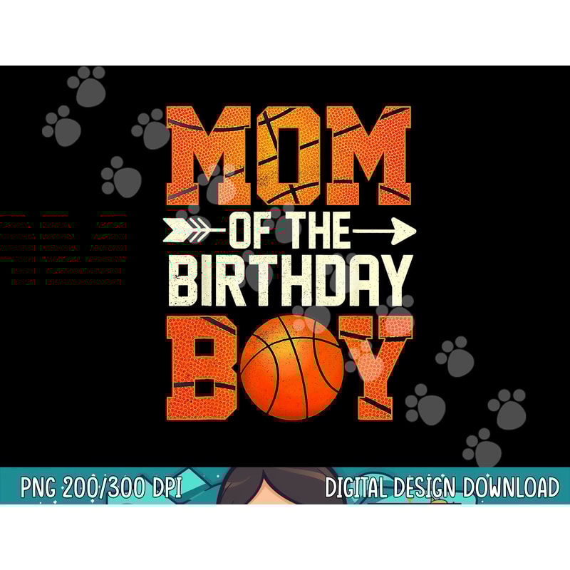 Mom Of The Birthday Boy Basketball Mother Mama Funny T-Shirt copy.jpg