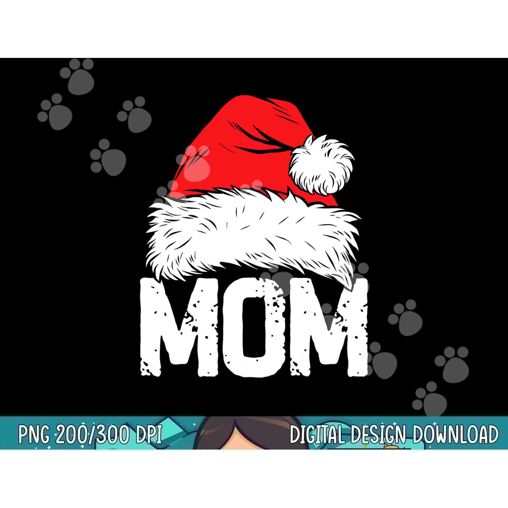 Mom Santa Christmas Family Matching Pajamas Mama Xmas Mother Short Sleeve png,sublimation copy.jpg