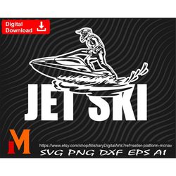 cool jet ski sports, skiing svg, jet ski svg - digital download