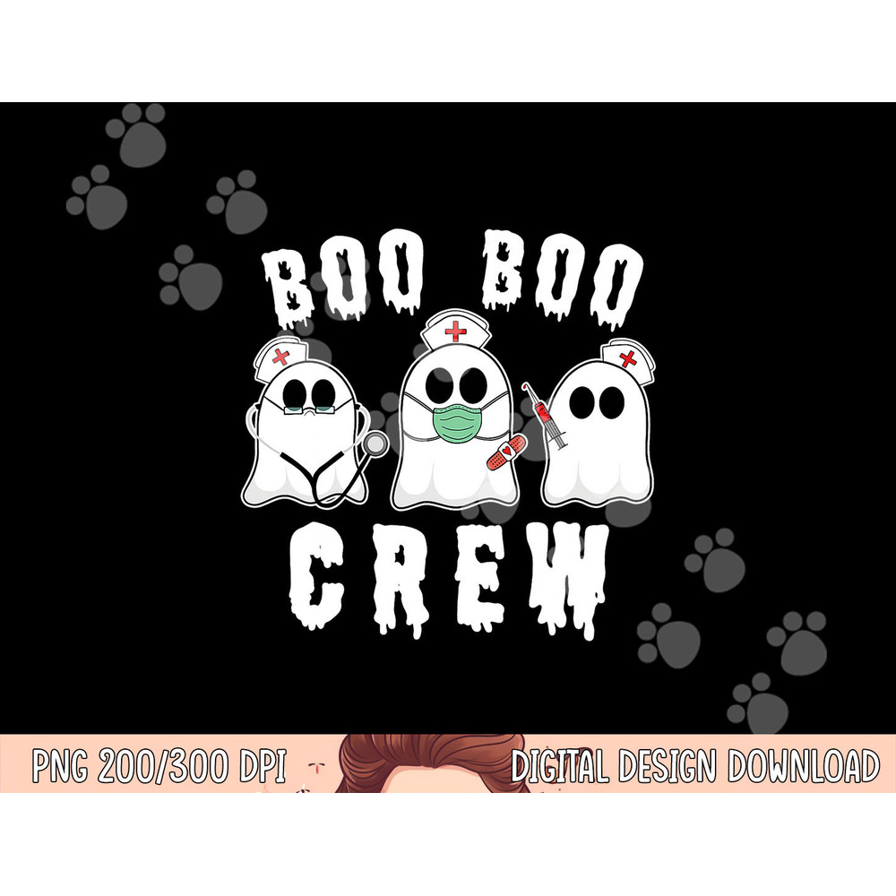 Boo Boo Crew Funny Nurse Halloween Ghost Costume png,sublimation copy.jpg