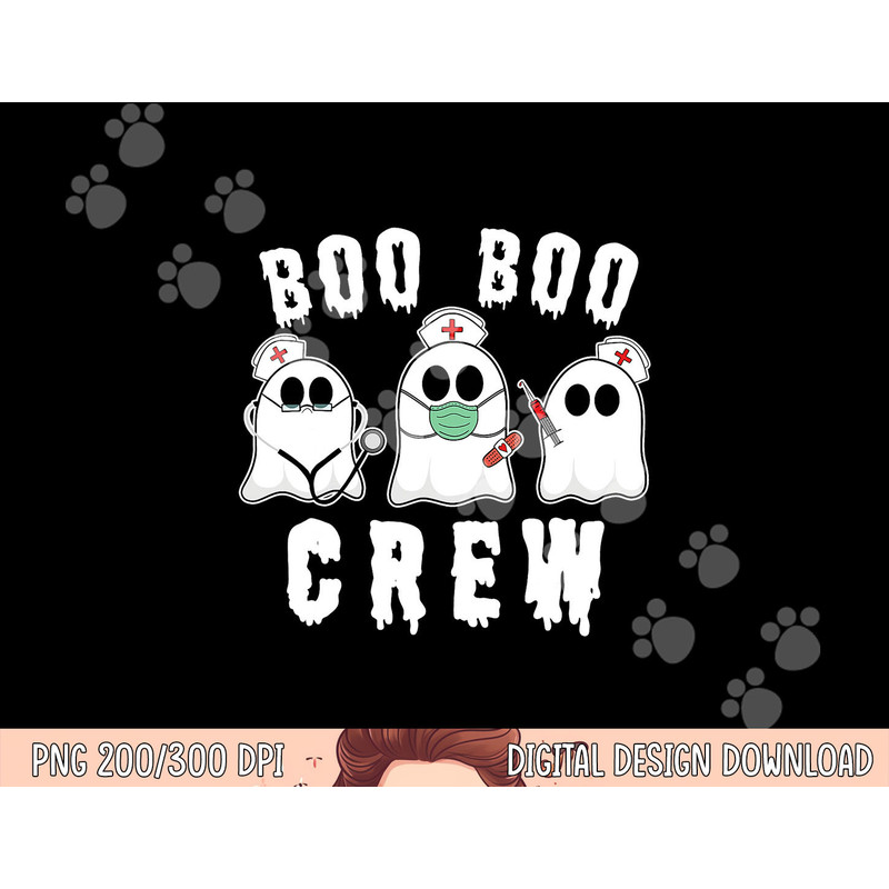 Boo Boo Crew Funny Nurse Halloween Ghost Costume png,sublimation copy.jpg
