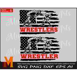wrestler/wrestlers svg, patriotic us flag svg,, wrestling svg, wrestle svg - print and cuts digital downloads