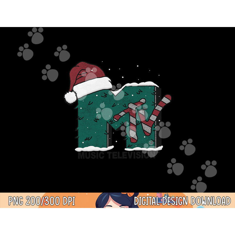 MTV Music Television Candy Cane Christmas png,sublimation copy.jpg