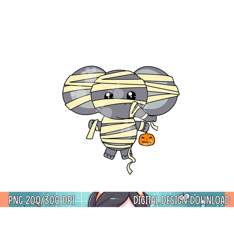 Mummy Elephant Trick or Treating Costume Cute Halloween Gift png, sublimation.jpg