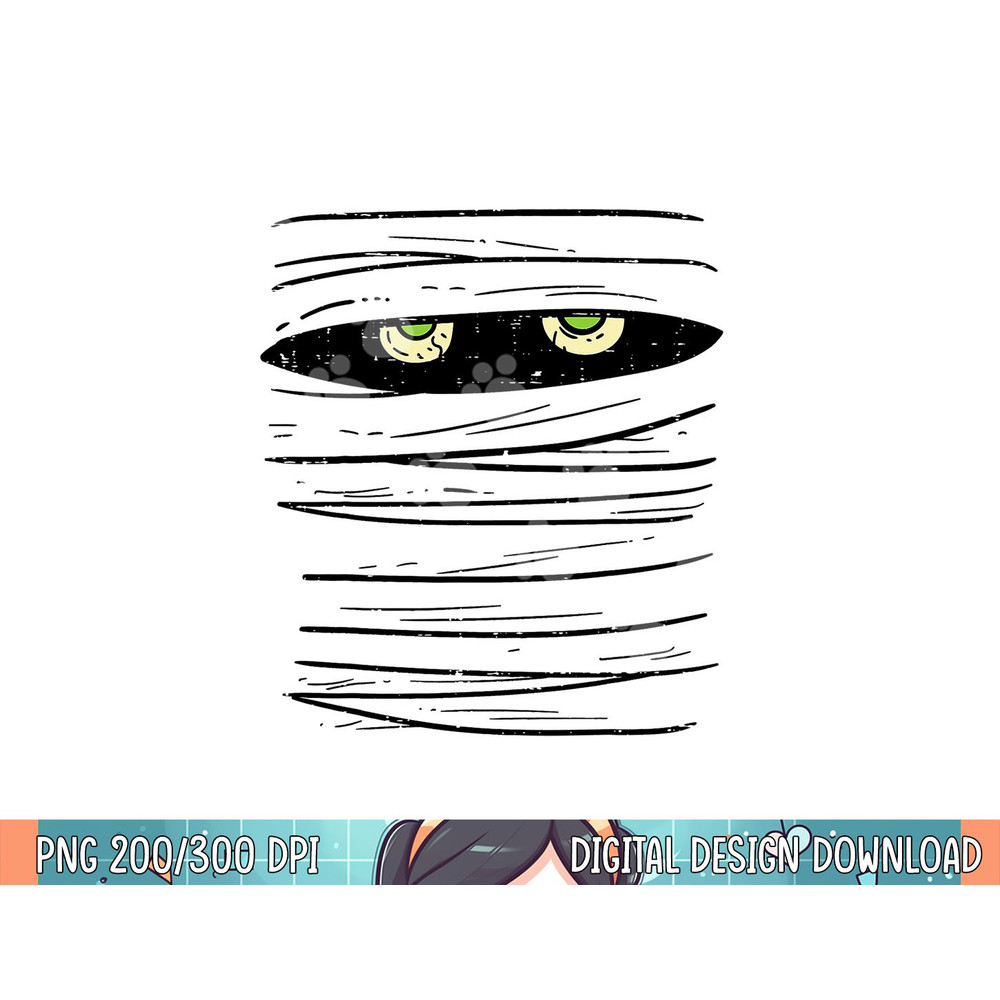 Mummy Wrap Eyes Costume Funny Scary Halloween Men Women Kids png, sublimation.jpg