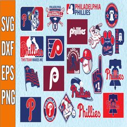 Bundle 22 Files Philadelphia Phillies Baseball Team Svg, Philadelphia Phillies Svg, MLB Team  svg, MLB Svg, Png, Dxf, Ep