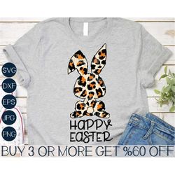 leopard easter bunny svg, girls easter png, cheetah bunny svg, spring svg, happy easter svg files for cricut, sublimatio
