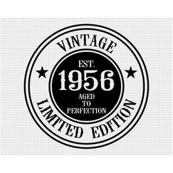 66th birthday svg, printable, cricut, aged to perfection svg, 66th svg, vintage 1956 svg, 66 and fabulous svg, digital d