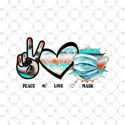 peace love mask cowhide png