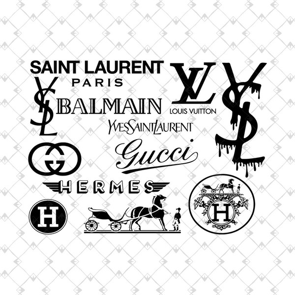 Luxury Brand Logos Svg, Brand Logo Svg, Fashion Brand Svg, B - Inspire ...