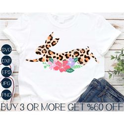 leopard bunny svg, easter bunny svg, spring svg, happy easter svg, flower svg, girl png, svg files for cricut, sublimati