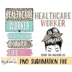 healthcare worker sublimation png, healthcare worker bundle sublimation file, healthcare worker leopard sublimation desi