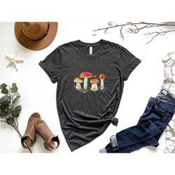 aesthetic mushroom shirt, magic mushroom shirt, botanical shirt,, plant shirt, gardening shirt, floral shirt, nature lov