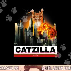 catzilla - funny kitty tshirt for cat lovers to halloween copy