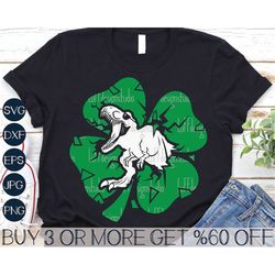 dinosaur st patricks day svg, boys st patricks svg, shamrock svg, kids st patricks day png, files for cricut, sublimatio