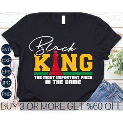 fathers day svg, black king svg, juneteenth svg, black dad svg, most important piece, files for cricut, sublimation desi