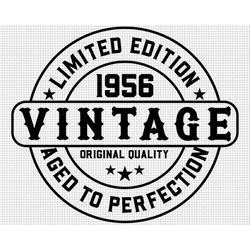 66th birthday svg, aged to perfection svg, digital download, vintage 1956 svg, 66 and fabulous svg, 66th svg, printable,