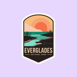 everglades national park sticker, national park badge stickers, national park prints