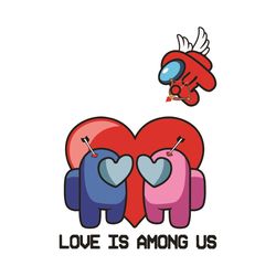 love is among us svg, valentine svg, impostors couple svg, impostors love svg, among us svg, cupid svg, crewmates svs, l