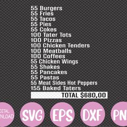 I Think You Should Leave 55 Burgers 55 Fries Svg, Eps, Png, Dxf, Digital Download
