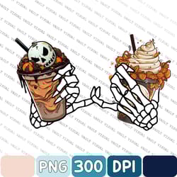 skeleton coffee cups png, sublimation design download, coffee cups png, skull coffee cup png, scary coffee cup png