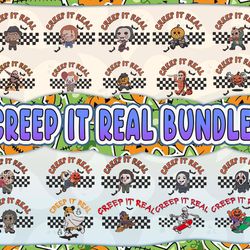 20 creep it real movie embroidery bundle, halloween embroidery designs, halloween 2023 gift, halloween horror movie char