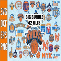 Bundle 42 Files New York Knicks National Basketball Team svg, New York Knicks National svg, NBA Teams Svg, NBA Svg, Png,