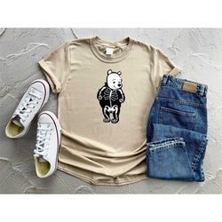 skeleton winnie the pooh shirt, disney halloween shirt, halloween skeleton shirt, disney trip shirt, halloween family sh