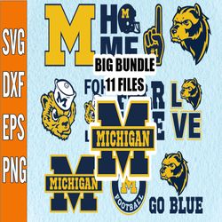Bundle 11 Files Michigan Wolverines Football Team svg, Michigan Wolverines svg, NCAA Teams svg, NCAA Svg, Png, Dxf, Eps,