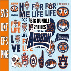bundle 24 auburn tigers football svg bundle, n c a a svg, sport svg, auburn tigers svg, auburn tigers logo, auburn footb