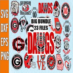 Bundle 23 Files Georgia Bulldogs Football Team svg, Georgia Bulldogs svg, N C A A Teams svg, N C A A Svg, Png, Dxf, Eps,