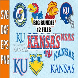 Bundle 12 Files Kansas Jayhawks Football Team svg, Kansas Jayhawks svg, N C A A Teams svg, N C A A Svg, Png, Dxf, Eps, I