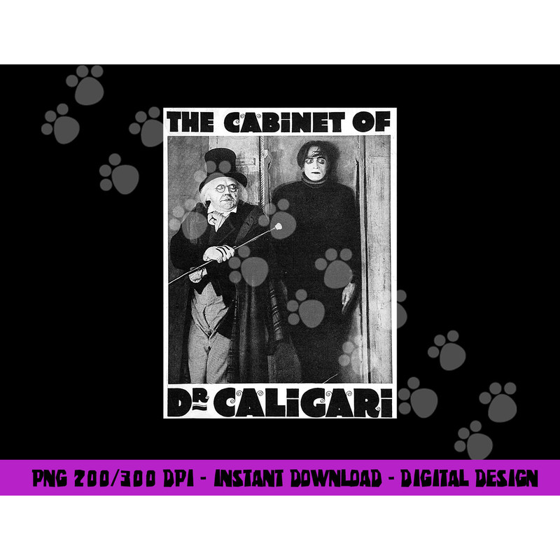 Dr Caligari Halloween Monster Poster Vintage Horror Movie png,sublimation copy.jpg