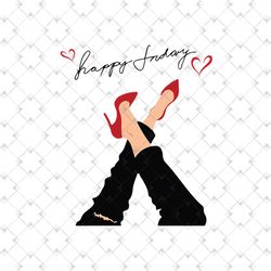 black girl happy friday svg