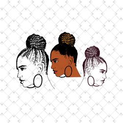 black girl african american afro woman svg bundle