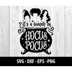 it's a bunch of hocus pocus svg, it's a bunch of hocus pocus svg, halloween svg witch broom potion pot moon, it's a bunc